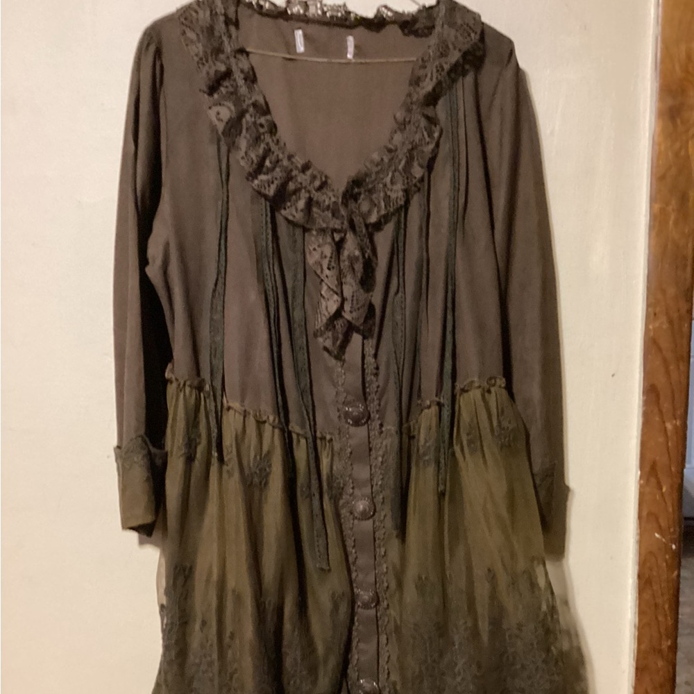 Women’s Boho Steampunk Punk Dress Brown Size L